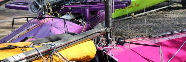 International canoes in the dinghy park